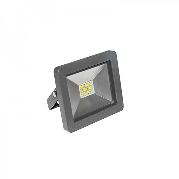 Προβολέας LED-SMD SLIM 10W 230V 3100K Θερμό ΙΡ-65 Ανθρακί ADELEQ