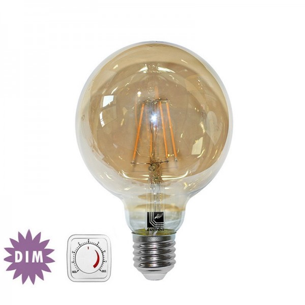 Λαμπτήρας LED GLOBO COG Φ125 6W  Ε27 Dimmable 600LM 230V 330°ADELEQ