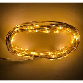 Λαμπάκια 100LED Θερμό Σειρά Με Ασημί καλώδιο & 7 προγράμματα 