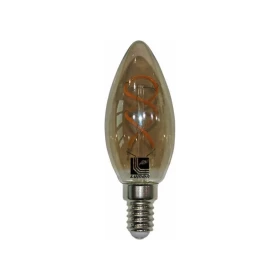 Λαμπτήρας LED Κερί COG SPIRAL SMOKY 4W E14 2100K 80LM  230V 270° DIMMABLE ADELEQ