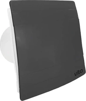 VITO Επιτοίχιος Εξαεριστήρας 12watt Ø100 Μαύρος Super Silent 