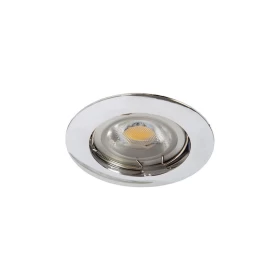 VKLED Σποτ στρογγυλό σταθερό GU10/PAR16 Max12W (LED) IP20 ø7.7x2.5cm χρώμιο