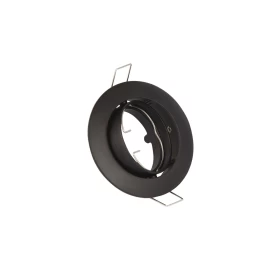 VK Lighting VK/03008G/B Στρογγυλό Μεταλλικό Χωνευτό Σποτ με Ντουί GU10 Κινούμενο Μαύρο 8.4x8.4εκ.