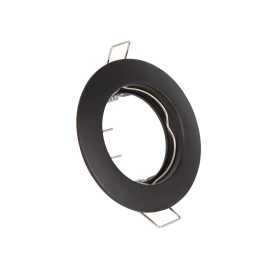 VKLED Σποτ στρογγυλό σταθερό GU10/PAR16 Max12W (LED) IP20 ø7.7x2.5cm μαύρο