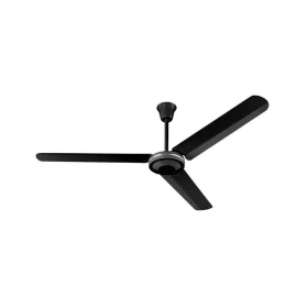 LINEME Ανεμιστήρας οροφής μοτέρ AC 75W με 5 ταχύτητες μεταλλικός μαύρος Industrial LINEME