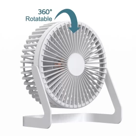 REDLED Επιτραπέζιο Ανεμιστηράκι USB 5W Λευκό -  (360° Rotatable)