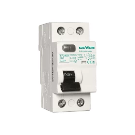 Geyer Ρελέ Διαρροής 40A, 1P+N, 30mA, Τύπου A