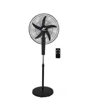 ADELEQ Ανεμιστήρας Ορθοστάτης Φ50cm 65W 5 Πτερύγ.+Τηλεχειριστήριο Μαύρος