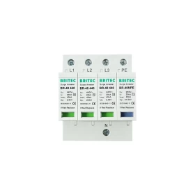BRITEC Αντικεραυνικά Ράγας T2 3P+N 40kA 440VAC BR-40-440-3+1