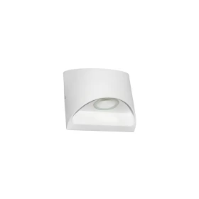 ADELEQ Led Φωτιστικό Επίτοιχο Αλουμ.Οβάλ Διπλής Κατεύθυνσης 2Χ3W 3000K Λευκό