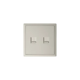 LΙΝΕΜΕ GΕΝΑ Πρίζα Τηλεφώνου & Data Rj46 Cat6 Γκρι Ανοιχτό 