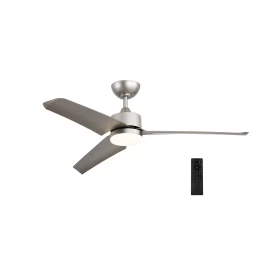 ADELEQ Ανεμιστήρας Οροφής 32W Φ1,32m LED 22W Με Τηλεχ/ριο ABS Ασημί