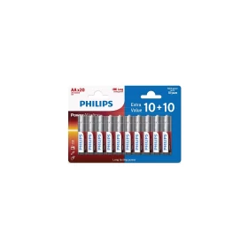 PHILIPS Original Μπαταρίες Αλκαλικές ΑA 20 Τμχ