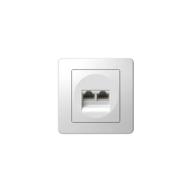 TEM Ekonomik Πρίζα Δικτύου RJ45 Διπλή Λευκή POLARWHITE 4317709 