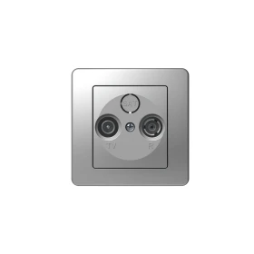 TEM Ekonomik Πρίζα Τηλεόρασης Τερματική Ασημί Eloxsilver 4317719
